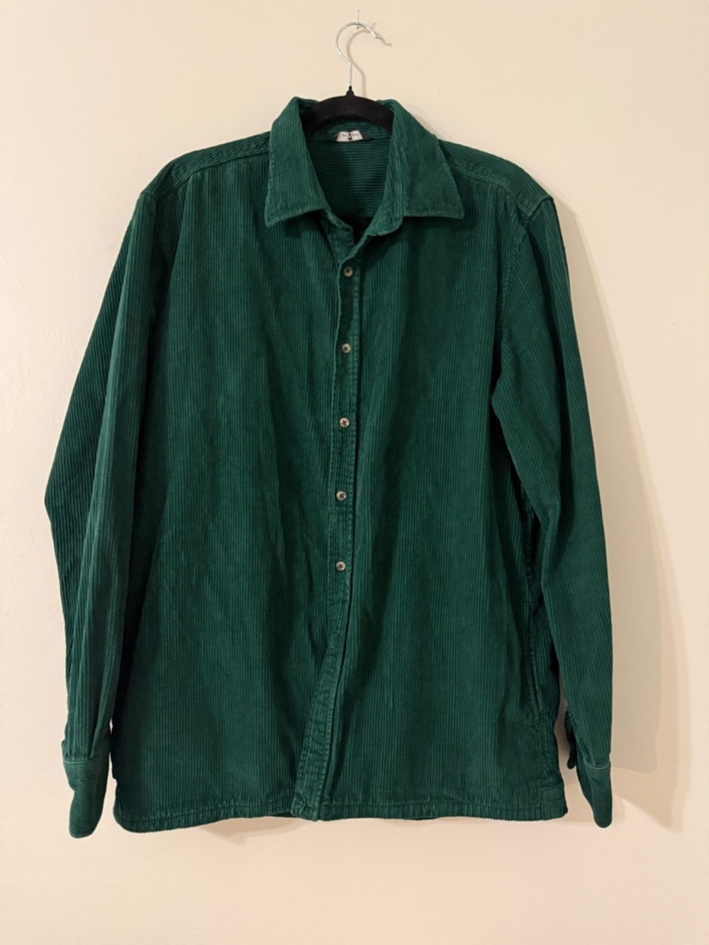7 For All Mankind Corduroy Shacket Green L
